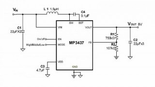 9.5A Integrated Synchronous Boost Converter Delivers Up to 16Vout