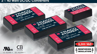 TRACO POWER Introduces Ruggedized 3~40 Watt DC/DC Converters with 3kVAC Reinforced Isolation 