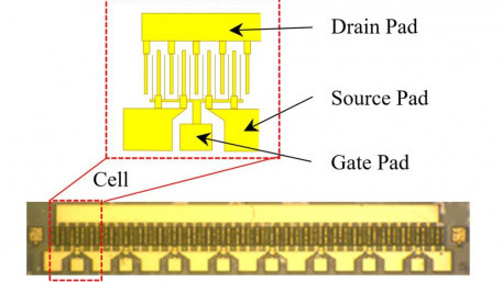World’s First Multi-Cell GaN-HEMT Bonded Directly to Diamond Substrate