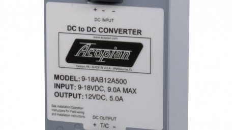 Acopian Launches Wide-Input DC to DC Converter Line