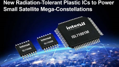 Radiation-Tolerant Plastic ICs to Power Small Satellite Mega-Constellations