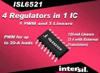 Intersil Presents Endura ISL6521 Quad Regulator IC