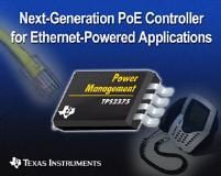 TI Intros PoE Technology with TPS2375 IC Controller