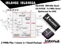 Intersil Debuts ISL6402/ISL6402A DC-DC Converters