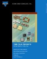 Vishay Offers New Electro-Films Products Data Book