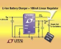 LTC Unveils LTC4063 Li-Ion Battery Charger and Regulator