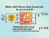 LTC Announces New LTC3025 Low Dropout Regulator