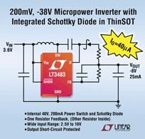 LTC Launches LT3483 MicroPower Inverter