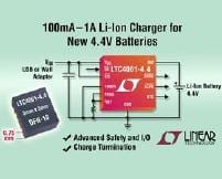 Linear Technology Debuts LTC4061-4.4 Li-Ion Battery Charger