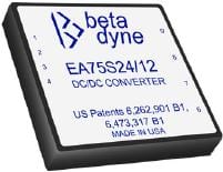 Beta Dyne Releases EA75 Series DC-DC Converters