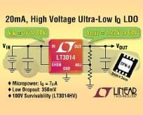 Linear Technology Announces LT3014 LDO Regulator