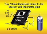 Li-Ion Charger Delivers up to 750mA