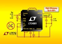 Li-Ion Charger from Linear Delivers up to 2A in 16mm&sup2; Package