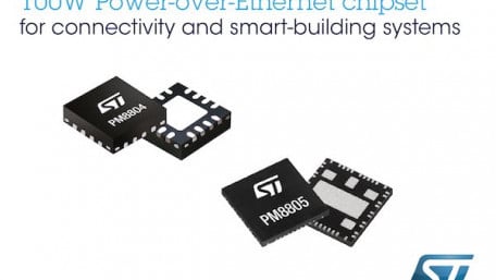STMicroelectronics Brings New 100W Power-over-Ethernet Standard to Connectivity and Smart-Building Applications