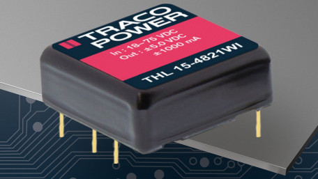 15 Watt Cost-Optimized High-Efficiency DC-DC Converters from Traco Power
