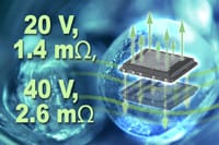 Vishay Adds New N-Channel 20 &ndash; 40V Power MOSFETs
