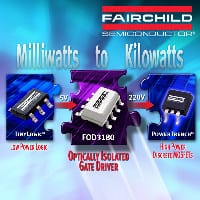 Fairchild Semiconductor Introduces Optically Isolated MOSFET Gate Drivers