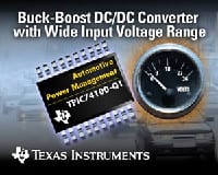 TI Buck-Boost DC-DC Converter Widens Input Voltage Range for Automotive Applications