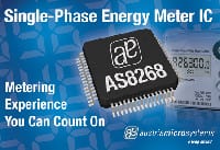 austriamicrosystems Introduces New Single Phase, Anti-Tamper LCD Energy Metering IC