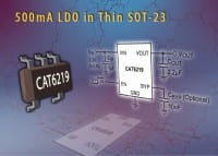 Cat Semi Launches 500mA LDO Regulator In Thin SOT-23 Package