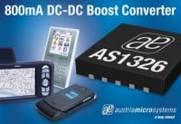 austriamicrosystems Launches High Current Low Voltage 1MHz Boost Converter