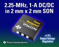 TI Unveils Small 2.25-MHz Low-Power DC-DC Converters for Portable Designs