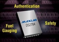 Maxim Offers 1-Cell, Stand-Alone Fuel Gauge to Integrate an Li+ Protector and SHA-1 Authentication