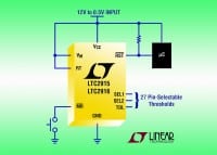 Linear Tech Single Supervisor Monitors 27 Unique Voltage Thresholds Without External Resistors