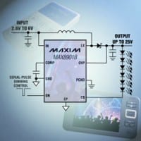 Maxim Introduces New High Efficiency WLED Drivers