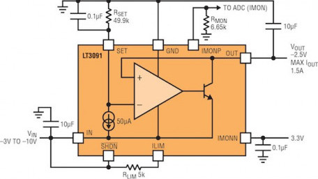 Negative Regulator LT3091 Expands Family of Current-Reference Linear Regulators