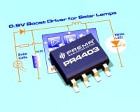 PREMA Semi Releases 0.9V Boost LED Driver for Solar Lamps