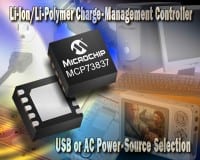Microchip Tech Introduces Li-Ion/Li-Polymer Charge Management Controllers