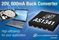 austriamicrosystems&rsquo; New 20V Step-Down DC-DC Regulator Offers Up To 96% Efficiency