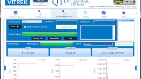 Vitrek’s QT Enterprise Electrical Safety Software Manages and Records Test Procedures
