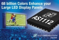 austriamicrosystems Offers 16-Channel LED Driver For large-Size LED Displays