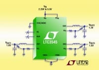 Linear Tech Triple Synchronous Step-Down DC-DC Converter Delivers Independent 800mA Outputs From 3 x 3mm QFN