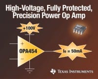 TI Introduces Precision Power Operational Amplifier For High-Voltage Applications