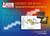 Catalyst Semi Adds New Charge Pump LED Driver For Portable Device Backlighting