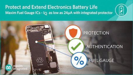 Maxim Integrates the Most Advanced Battery Protector to Deliver the Highest Level of Safety in Industrys Most Accurate Lowest Quiescent Current Fuel Gauge ICs