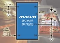 Maxim Offers 100/200/350mA Linear HB LED Drivers