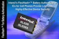 Intersil Announces New Battery Authentication ICs For Cell Phones