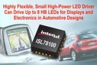 Intersil Offers High-Power LED Driver For Displays & Electronics In Automotive Designs