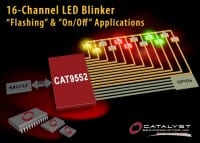 Cat Semi Offers 16-channel I&sup2;C LED Blinker For Flashing & "On/Off" LED Applications