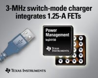 TI Introduces Switch-Mode Battery Charger Management IC For Portable Electronics