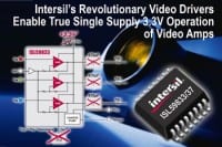 Intersil Video Drivers Equipped With Charge Pumps That Create Negative Voltage