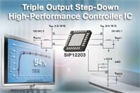 Vishay Releases Triple-Output Step-Down Controller IC For One Linear & Two Synchronous Power Rails