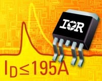 IR&rsquo;s New Benchmark MOSFETs Deliver 60% Improvement In Package Current Rating