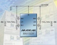 Maxim Dual-Output, Synchronous Step-Down Controller Provides Two 25A Outputs Or Single 50A Output