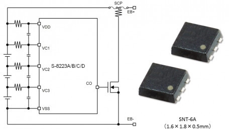 2-to-3-Cell Ultra-Small Li-Ion Battery Protection IC