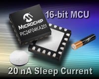 Microchip Announces New 16-bit MCU Family With nanoWatt XLP Extreme Low Power Technology